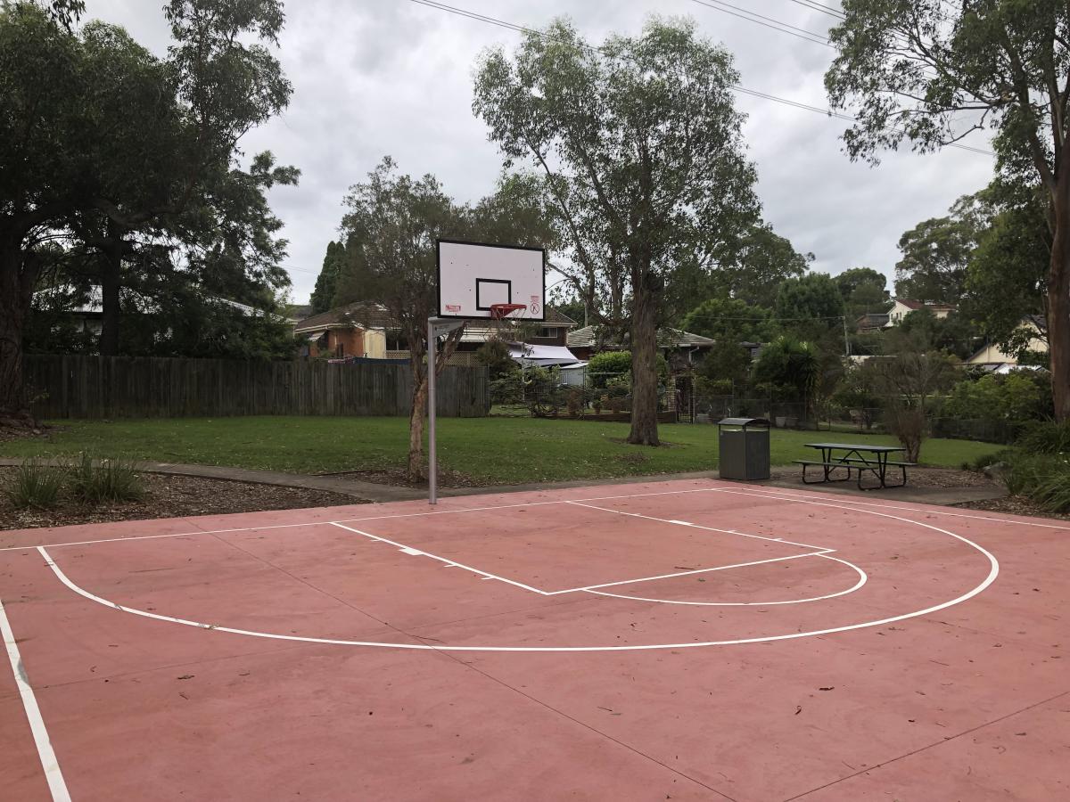 Image of resurfaced basketball court