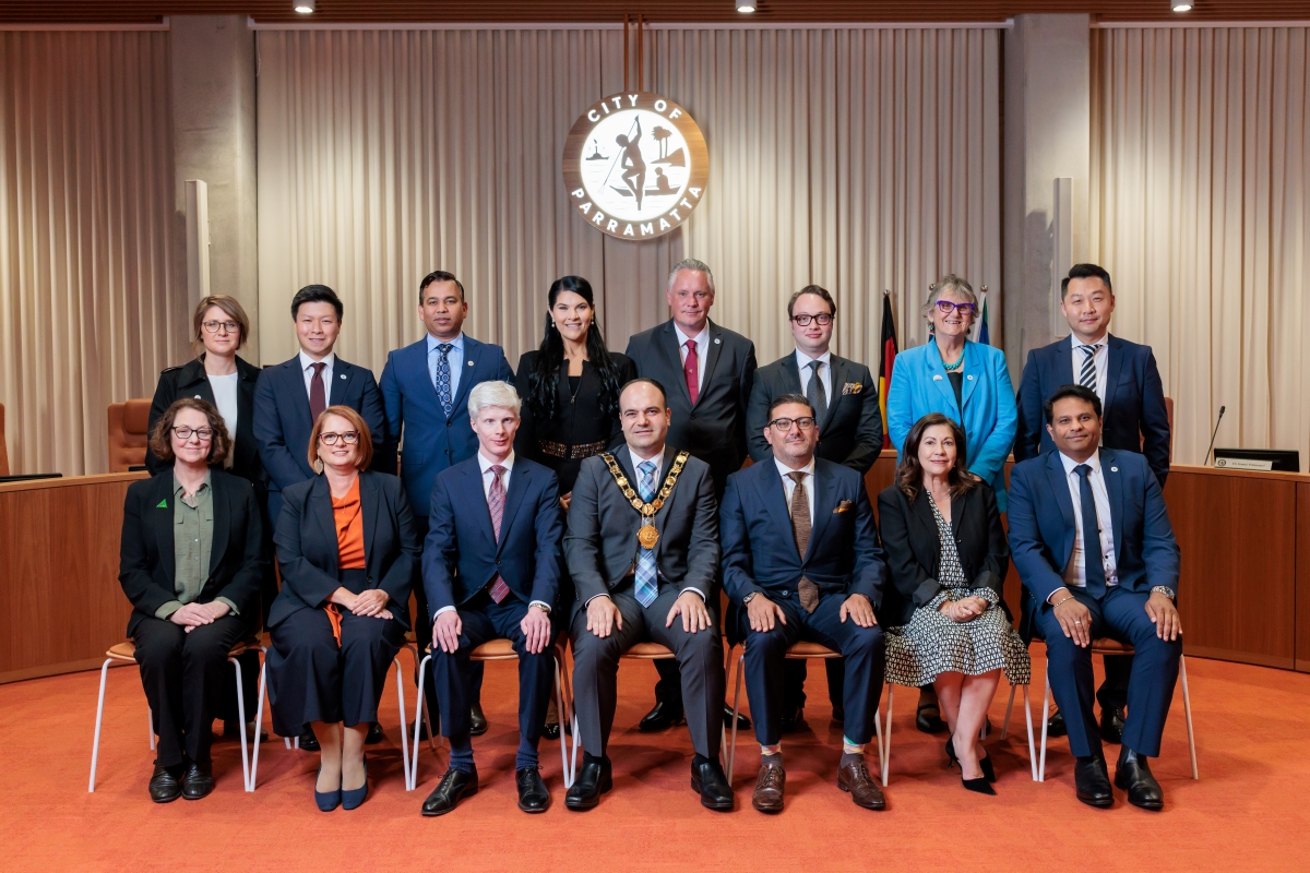 Class photo of 2024 City of Parramatta Council